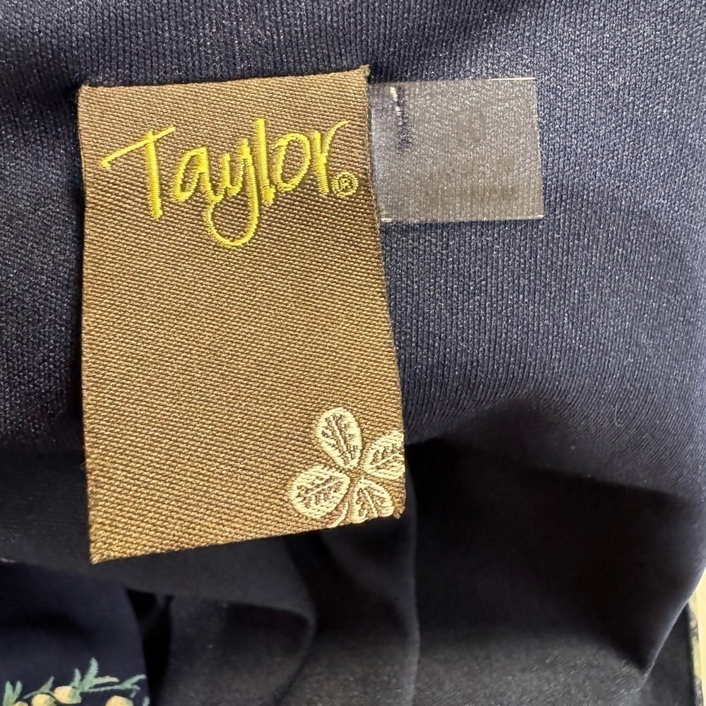 New Taylor Dress Womens midi Boho Prairie Peasant Size 10 Medium Fall Blue Work - Picture 3 of 7